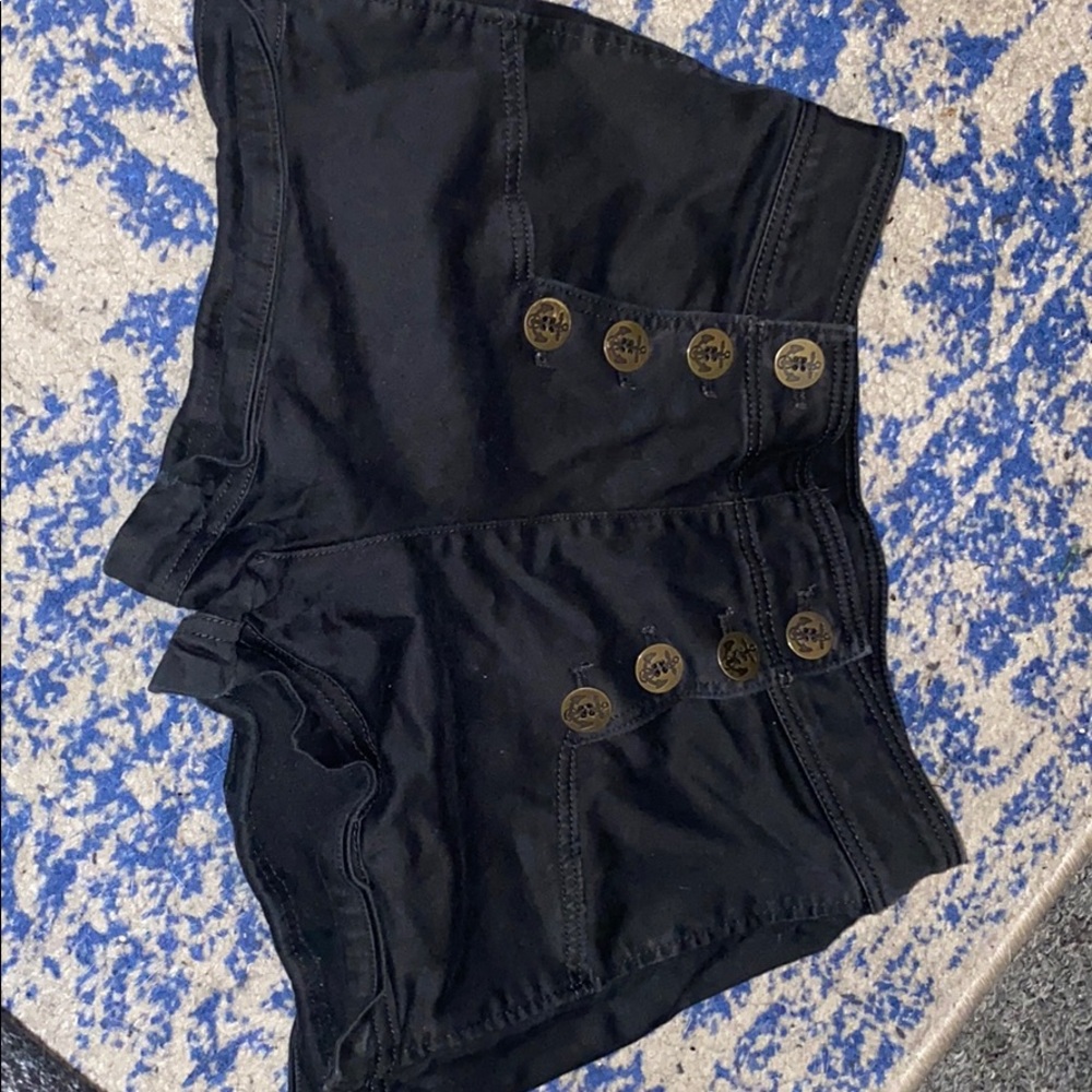 Express Black Sailor Button up Shorts